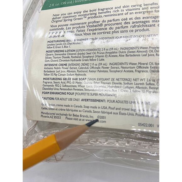 Vintage Vitabath Original Spring Green Gelee’ Lotion 2oz Soap Bar Trio 2001 NOS - Picture 5 of 5